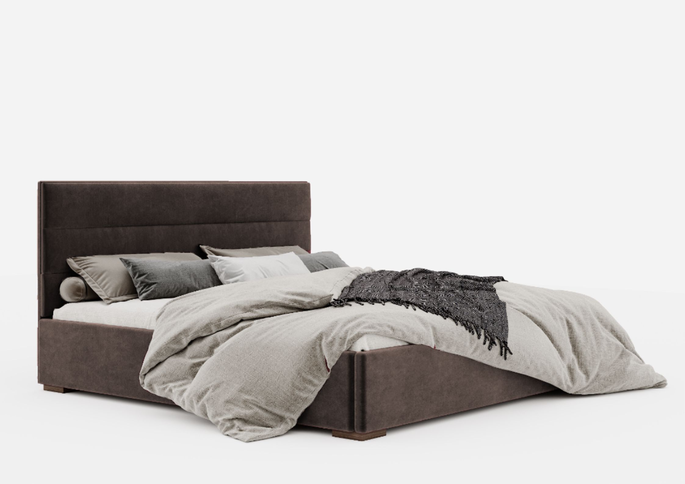 Brązowe łóżko 120x200cm